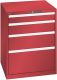 Schubladenschrank 4 Schubl. 717x725x850 RAL 3003 Lista 36x36E 79.383.070